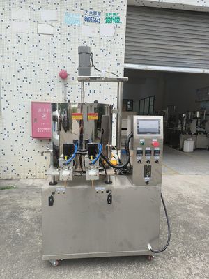 Servo doppia macchina di riempimento di testa per creme 5KW 80L volume tamburo
