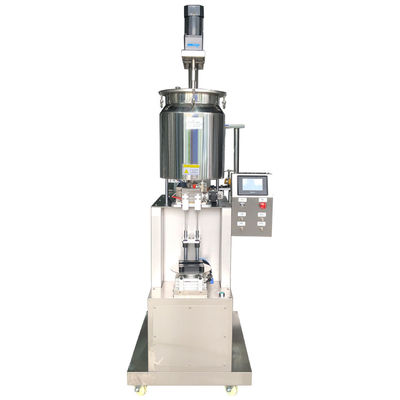 SUS304 Macchina di riempimento di luccichio per labbra di piccole dimensioni Motore a corrente alternata con ugelli doppi