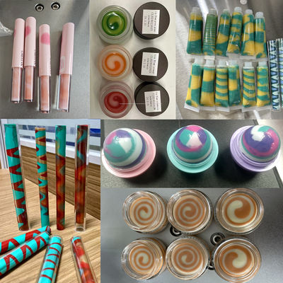 Macchina di riempimento a vite di rossetto cosmetico e crema Macchina di riempimento in baratto a doppio colore di crema