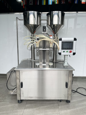 Macchina di riempimento di crema per la cura delle mani a vite a due colori