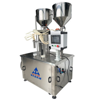 Macchina di riempimento di crema per la cura delle mani a vite a due colori