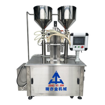 Macchina di riempimento di crema per la cura delle mani a vite a due colori